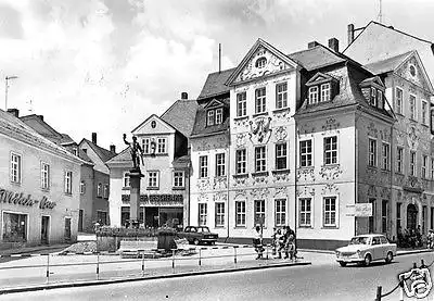 AK, Schneeberg Erzgeb., Ernst-Schneller-Platz, 1975