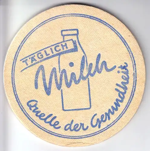Bierdeckel mit Milchwerbung, 1960er