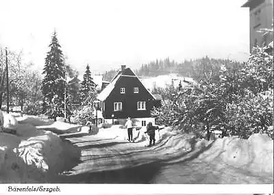 AK, Bärenfels Ezgeb., Strassenansicht im Winter, 1967
