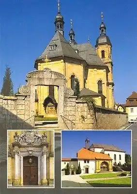 AK, Gößweinstein, drei Abb., Wallfahrtskirche, ca. 1990