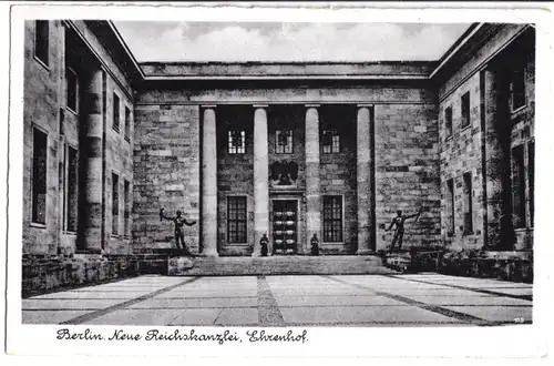Ansichtskarte, Berlin Mitte, Neue Reichskanzlei, Ehrenhof, 1943