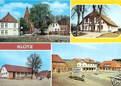 Ansichtskarte, Klütz, vier Abb., 1984