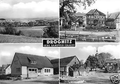 Ansichtskarte, Drognitz Kr. Saalfeld, vier Abb., 1961