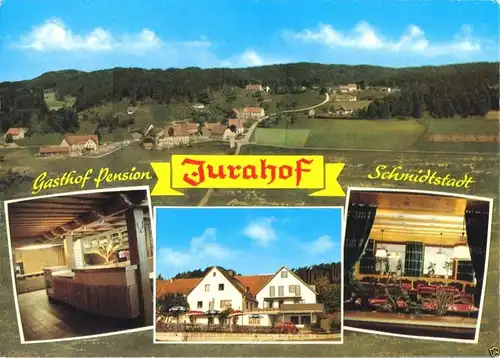 AK, Schmidtstadt, Gasthof - Pension "Jurahof", vier Abb., um 1980