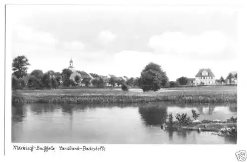 AK, Märkisch Buchholz, Teilansicht, Badestelle, 1956