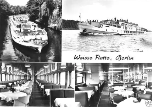 AK, Berlin, Weisse Flotte Berlin, vier Abb., 1970