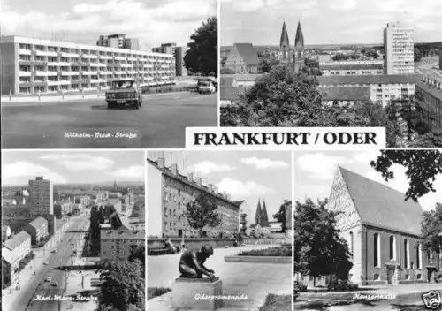 AK, Frankfurt Oder, fünf Abb., 1972