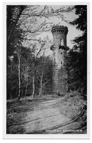 Ansichtskarte, Ilmenau Thür. Wald, Turm auf dem Kickelhahn, 1953