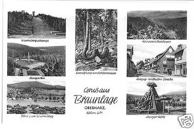 AK, Braunlage Harz, sieben Abb., um 1956