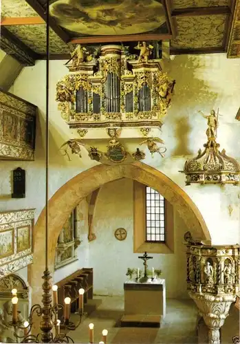 AK, Römhild OT Bedheim, Kilianskirche, Orgel, 1988
