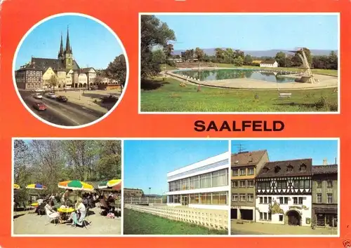 AK, Saalfeld Saale, fünf Abb., 1984