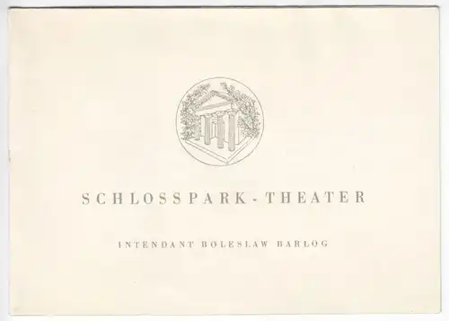 Berlin Steglitz, Schlosspark-Theater, Premieren-Einladung, Elektra, 20.2.1954