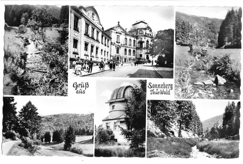 Ansichtskarte, Sonneberg Thür. Wald, sechs Abb., 1958