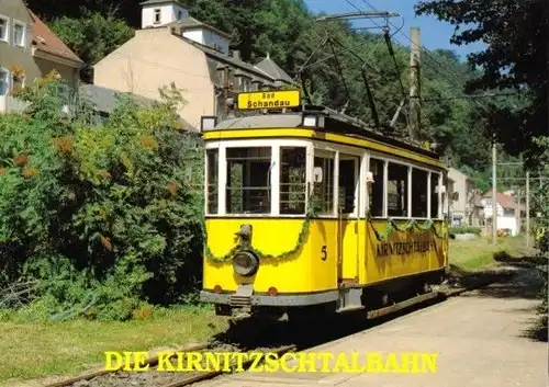 AK, Kirnitzschtalbahn Bad Schandau, Triebwagen, 1998