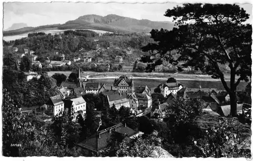 AK, Stadt Wehlen, Sächs. Schweiz, Teilansicht, 1960