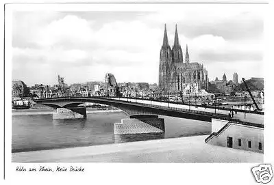 AK, Köln am Rhein, Neue Brücke, um 1955