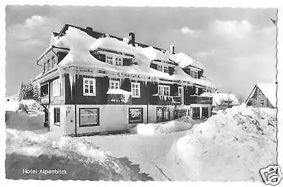 AK, Höchenschwand, Kurhotel Alpenblick, Winter, 1961