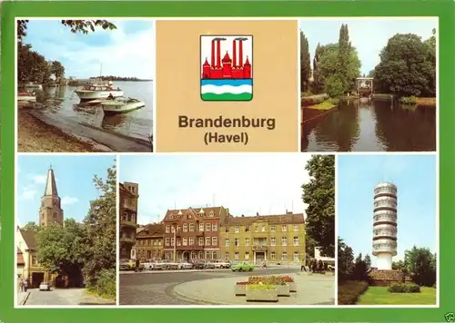 AK, Brandenburg Havel, fünf Abb., Wappen, 1986