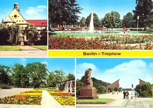 AK, Berlin Treptow, vier Abb., 1984