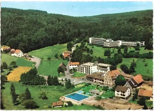 AK, Gras-Ellenbach Odenwald, Luftbild-Teilansicht, um 1971