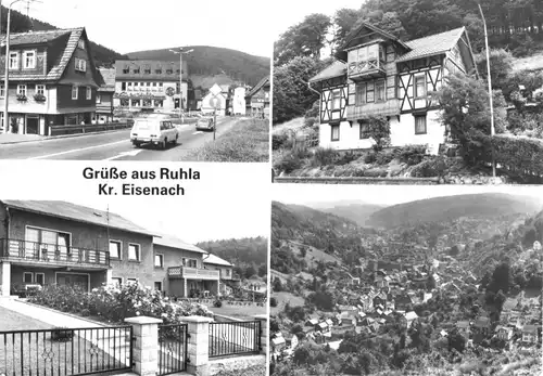 Ansichtskarte, Ruhla Kr. Eisenach, vier Abb., 1982