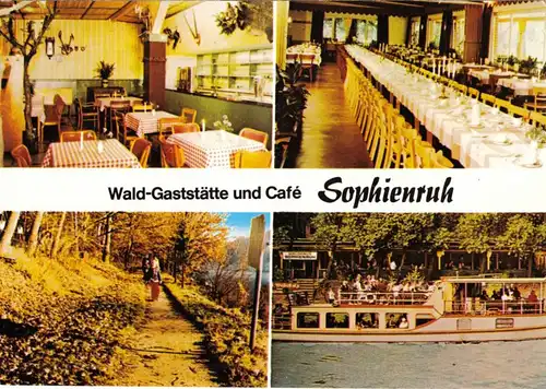 AK, Wendeburg, Waldgaststätte und Café Sophienruh, vier Abb., um 1985