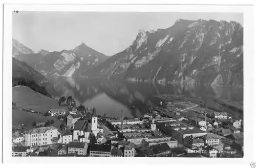 Ansichtskarte, Ebensee am Traunsee, Teilansicht, Echtfoto, um 1930