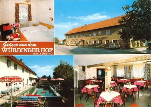 AK, Bad Füssing, OT Würding, "Würdinger Hof", vier Abb., 1977