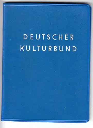 Deutscher Kulturbund, Mitgliedsausweis mit Beitragsmarken 1972 - 1974