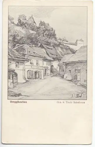 Ansichtskarte, Rumänien, Siebenbürgen, Schässburg, Sighisoara, Berggässchen, um 1930