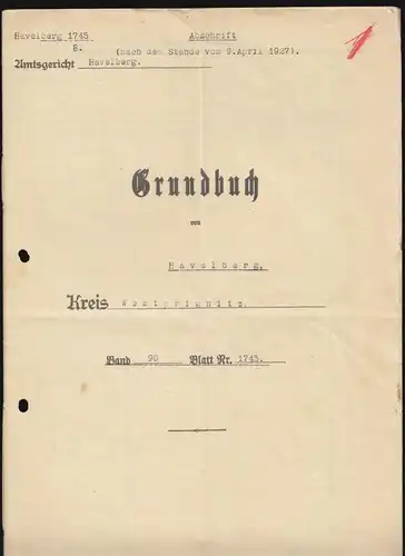 Havelberg, Konglomerat von Dokumenten zur Dombäckerei Muhs 1927 - 1947