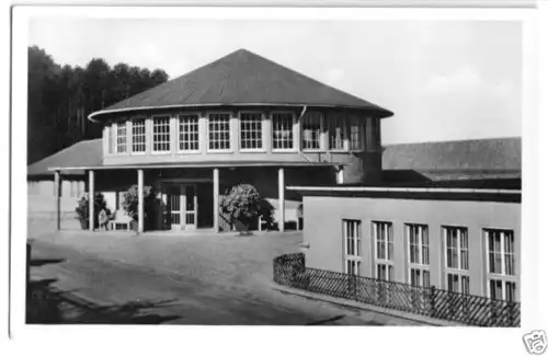 AK, Bad Liebenstein, H.-Mann-Sanatorium, Eingang, 1956