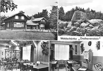 AK, Brotterode Thür. Wald, Waldschänke "Dreiherrenstein" am Rennsteig, 1982
