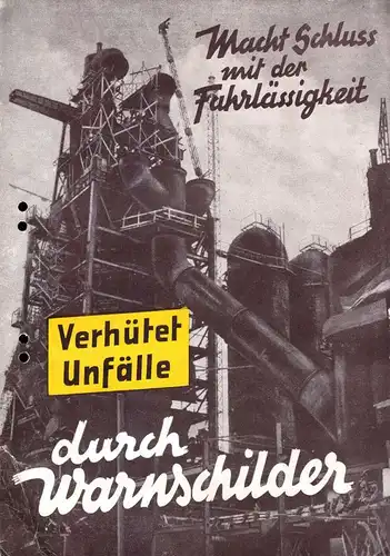 Werbebroschüre für Hinweisschilder, Fa. Arthur Weise, Löbau, 1952
