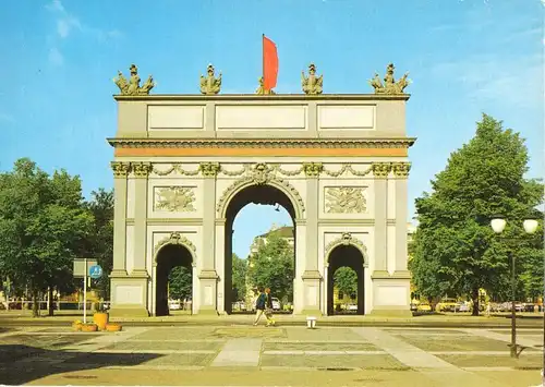 AK, Potsdam, Blick zum Brandenburger Tor, um 1989