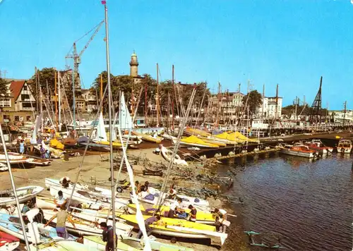 AK, Rostock Warnemünde, Seeglerhafen, um 1989