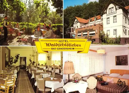 AK, Bad Gandersheim, Hotel Waldschlößchen, vier Abb., 1989
