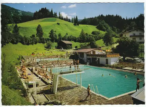 AK, Hopfgarten Nordtirol, Das neue Schwimmbad, um 1970