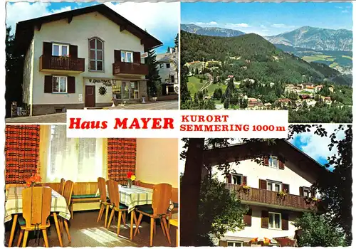 AK, Kurort Semmering, Haus Mayer, vier Abb., um 1970