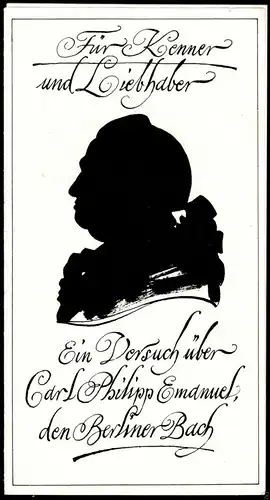 Konzertprogramm, Schauspielhaus Berlin, Ein Versuch über Carl Philipp Emanuel...