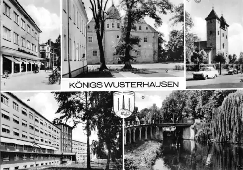 Ansichtskarte, Königs Wusterhausen, fünf Abb., 1976