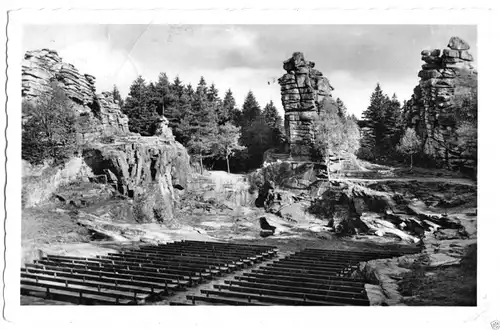 AK, Ehrenfriedersdorf Erzgeb., Naturbühne Greifensteine, 1959