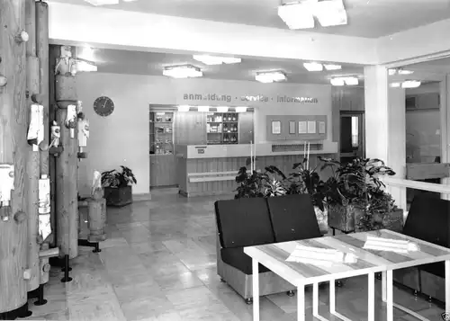 AK, Erlbach Vogtl., Foyer des Ferienheimes, 1978