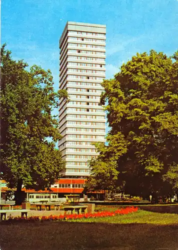 AK, Frankfurt Oder, Hochhaus am Platz der Republik, 1977