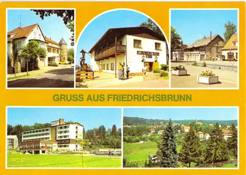 AK, Friedrichsbrunn Kr. Quedlinburg, fünf Abb., 1983