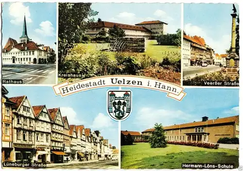 AK, Uelzen Lüneburger Heide, fünf Abb., 1966