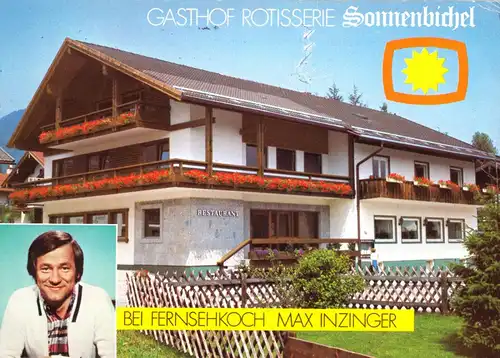 AK, Ruhpolding, Hotel - Rotisserie Sonnenbichel, zwei Abb., 1980