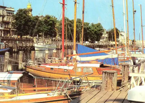 AK, Rostock Warnemünde, Boote am Alten Strom, 1983