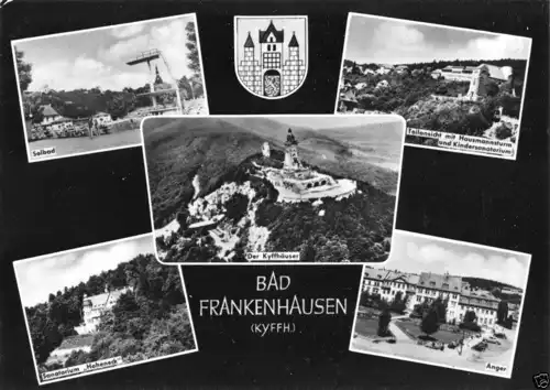 Ansichtskarte, Bad Frankenhausen Kyffh., fünf Abb., gestaltet, 1966