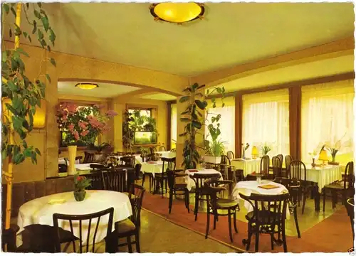 AK, Bad Grund, Harz, Kur-Café, Gastraum, um 1968